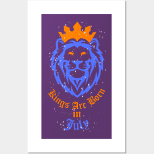 Vintage Kings Birthday in July Essential Gift T-Shirt Posters and Art